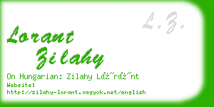 lorant zilahy business card